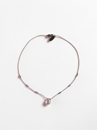 Collier Quartz rose sur soie