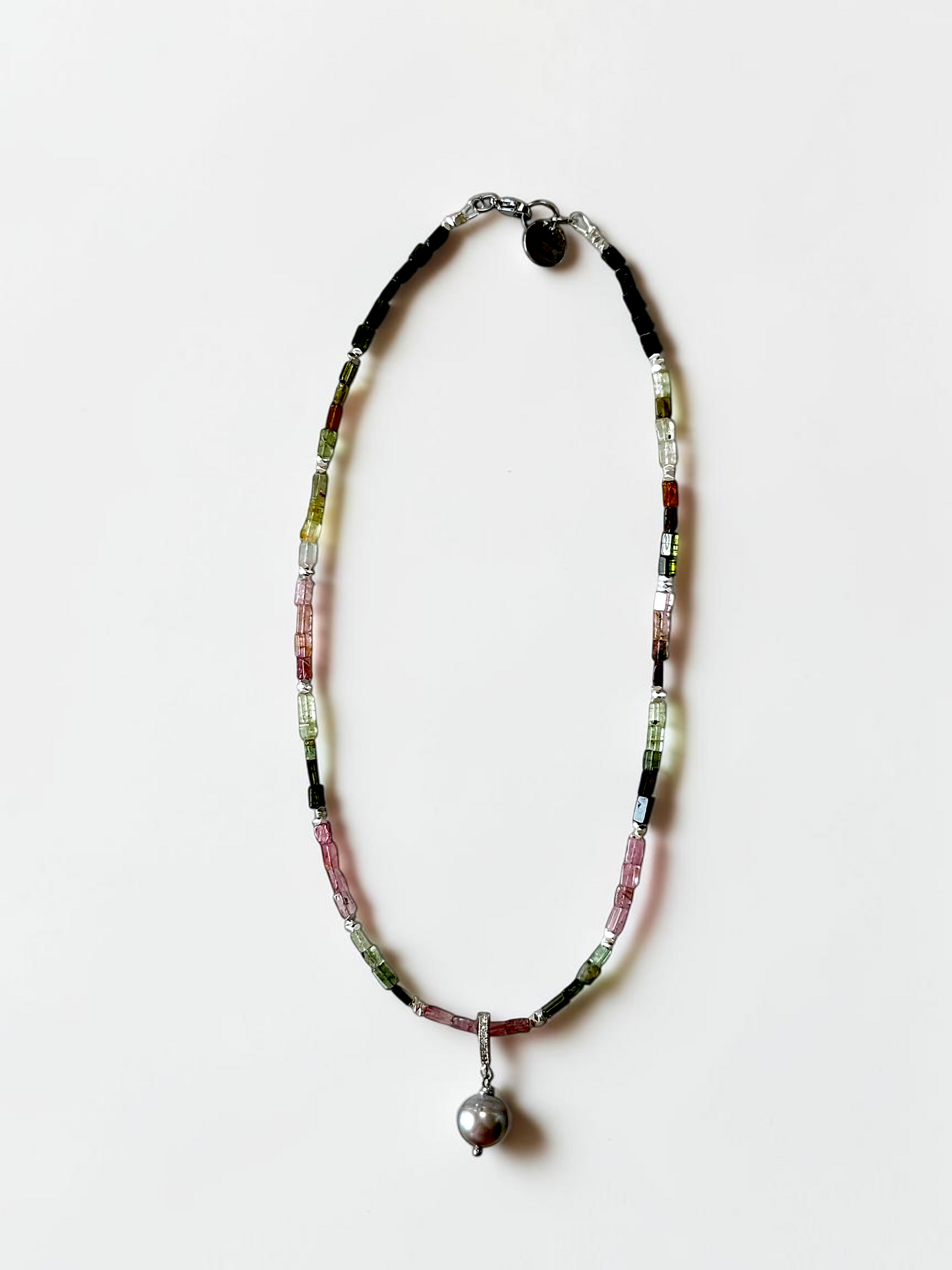 Collier Tourmaline & Perle de Tahiti — Le mystère électrique