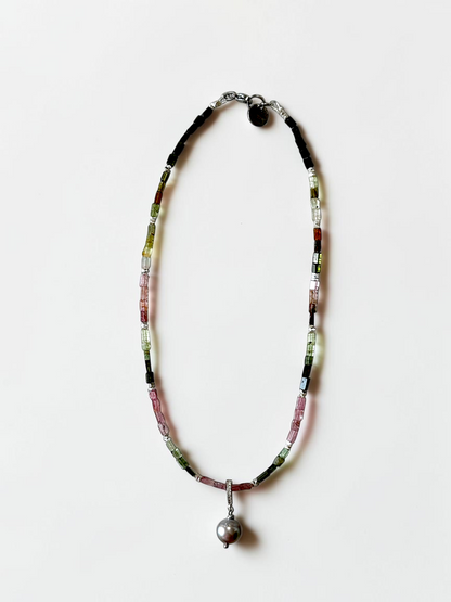 Collier Tourmaline & Perle de Tahiti — Le mystère électrique