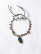 Collana Labradorite su seta