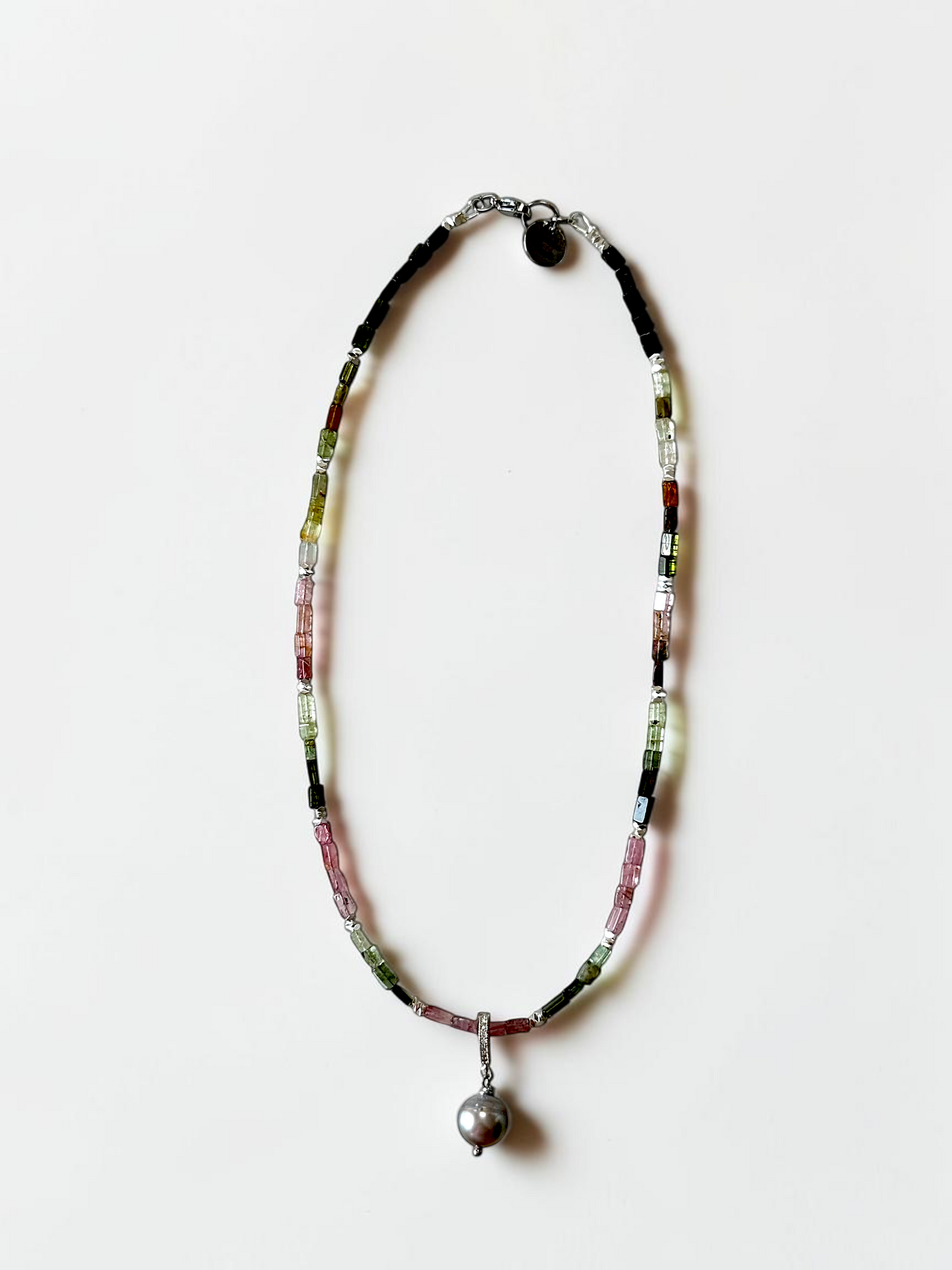 Collier Tourmaline & Perle de Tahiti — Le mystère électrique