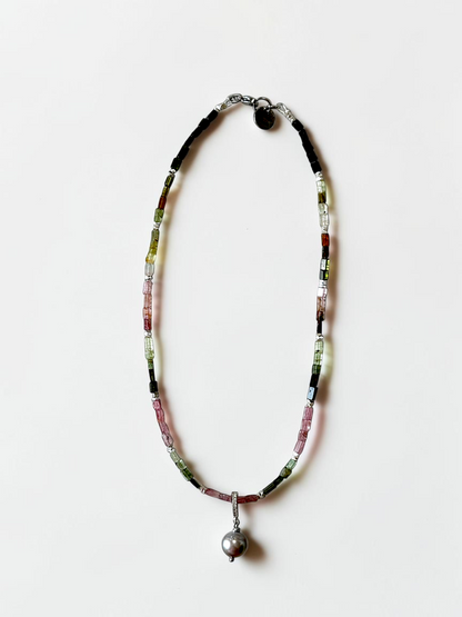 Collier Tourmaline & Perle de Tahiti — Le mystère électrique