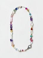 Collana multi pietre preziose e perle d'acqua dolce — Il grande raduno