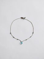 Collana Calcedonio & Apatite su seta