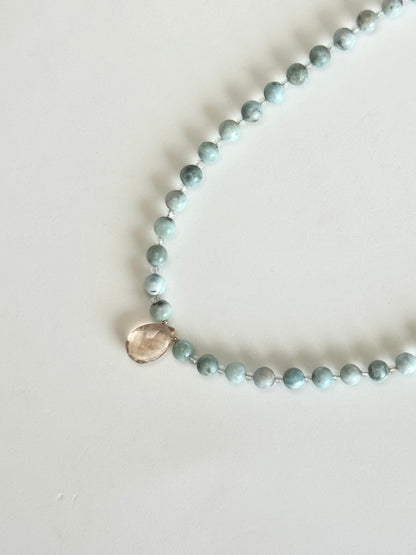 Collier Larimar & Citrine
