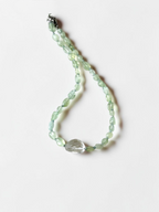 Collana Prehnite & Cristallo di rocca — La chiarezza del cuore
