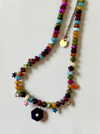 Collana Charms Giada e Ametista — La saggezza del cuore risvegliato