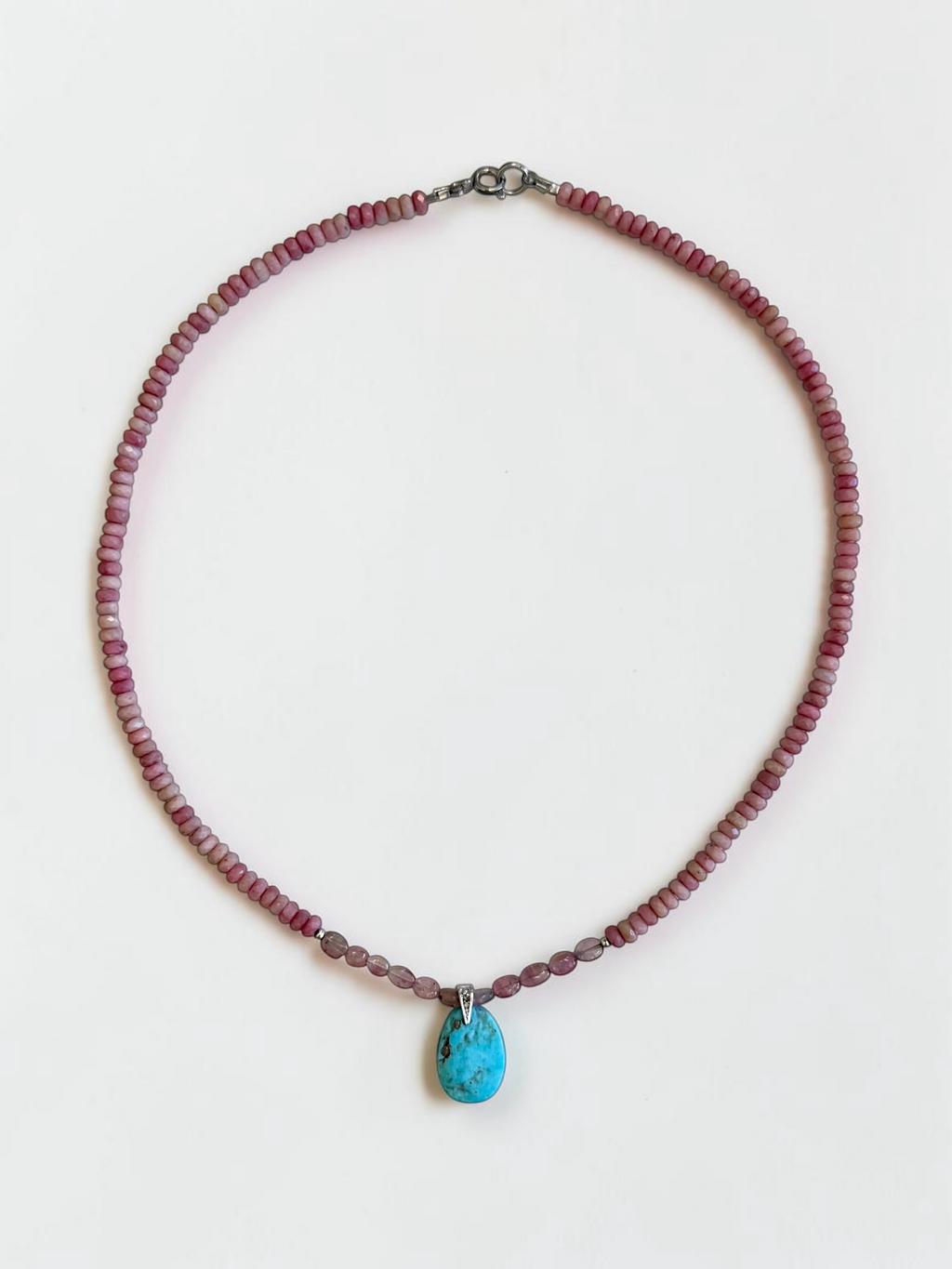 Collana Turchese, Tormalina e Rodonite — La guarigione in tutto il suo splendore