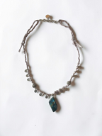 Collana Labradorite su seta