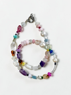 Collana multi pietre preziose e perle d'acqua dolce — Il grande raduno