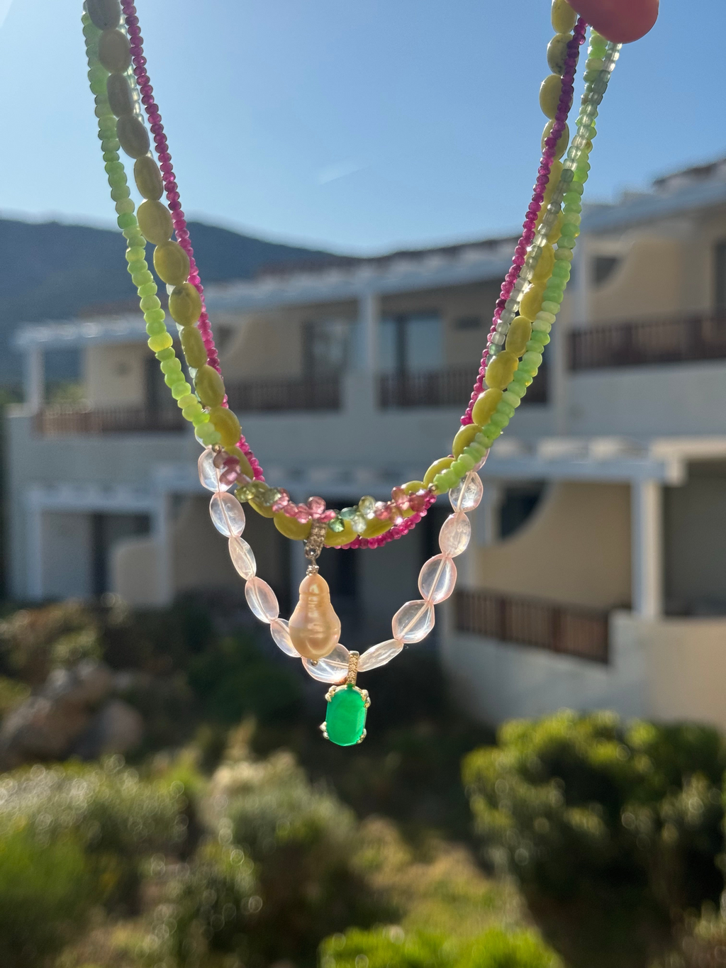 Collana MultiQuarzo e Giada — La saggezza del cuore
