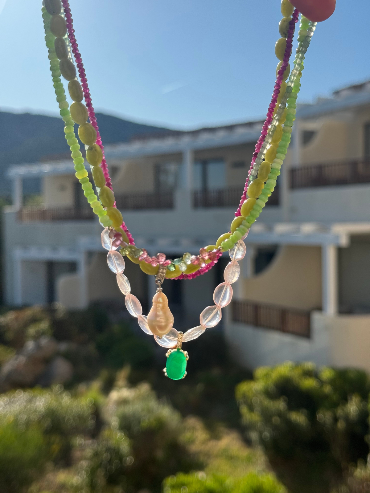 Collana MultiQuarzo e Giada — La saggezza del cuore