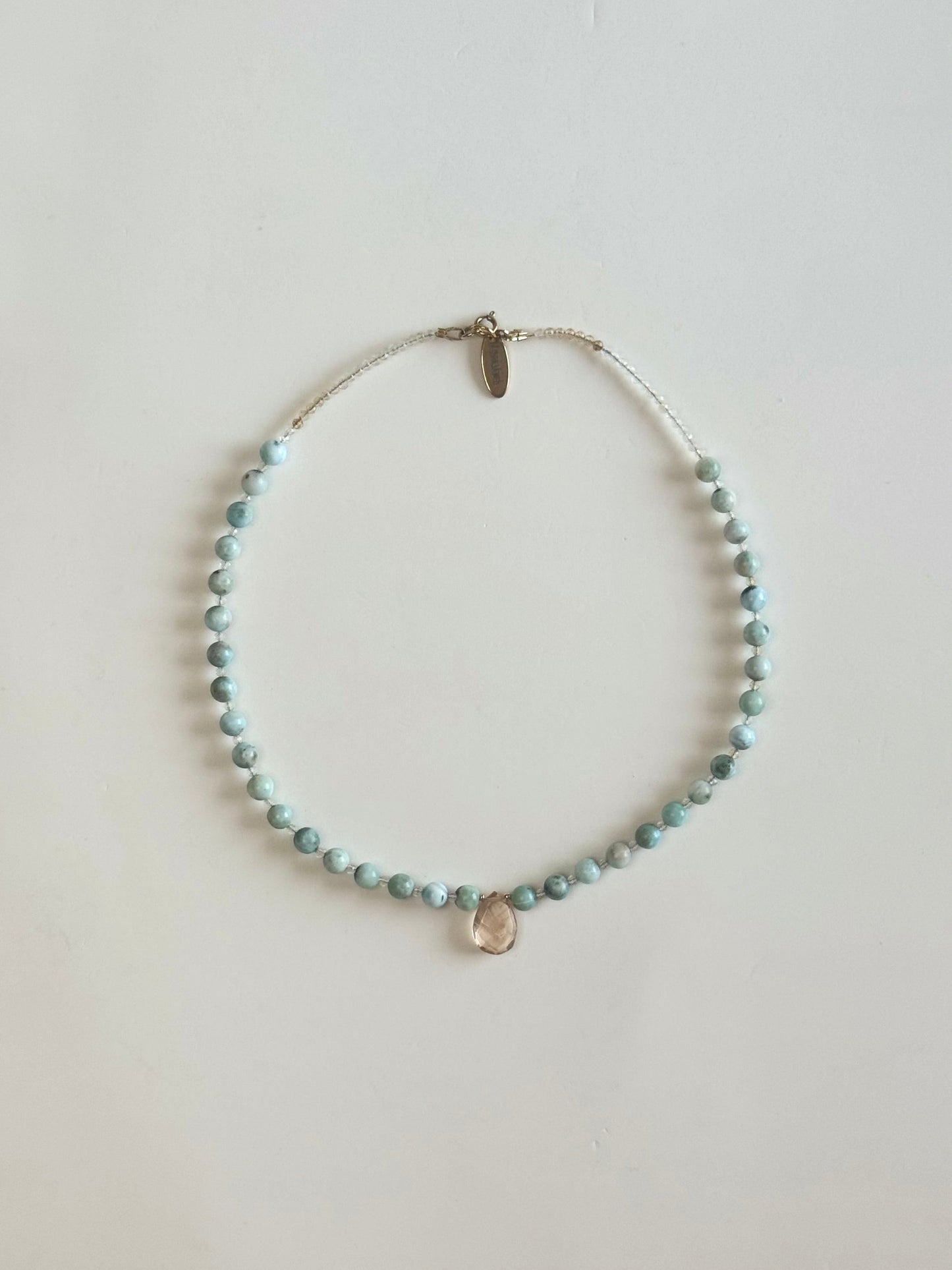 Collier Larimar & Citrine