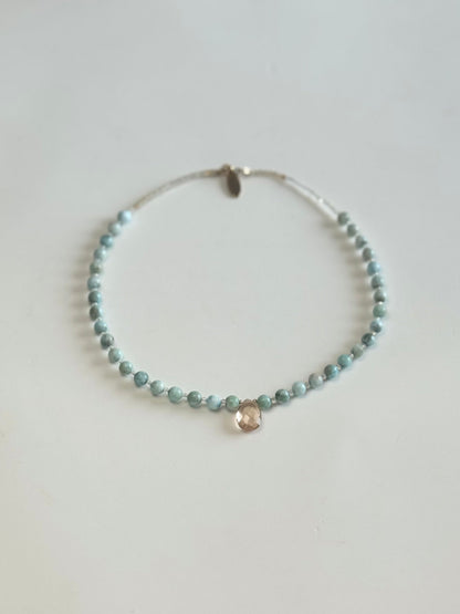 Collier Larimar & Citrine