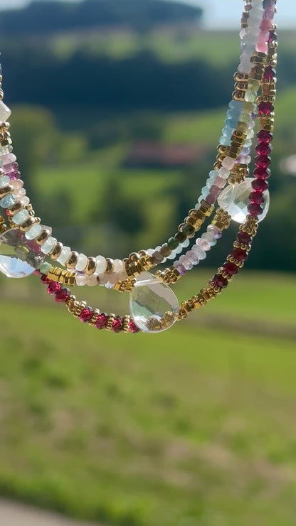 Collier Fluorite et Cristal de roche – Clarté et Harmonie