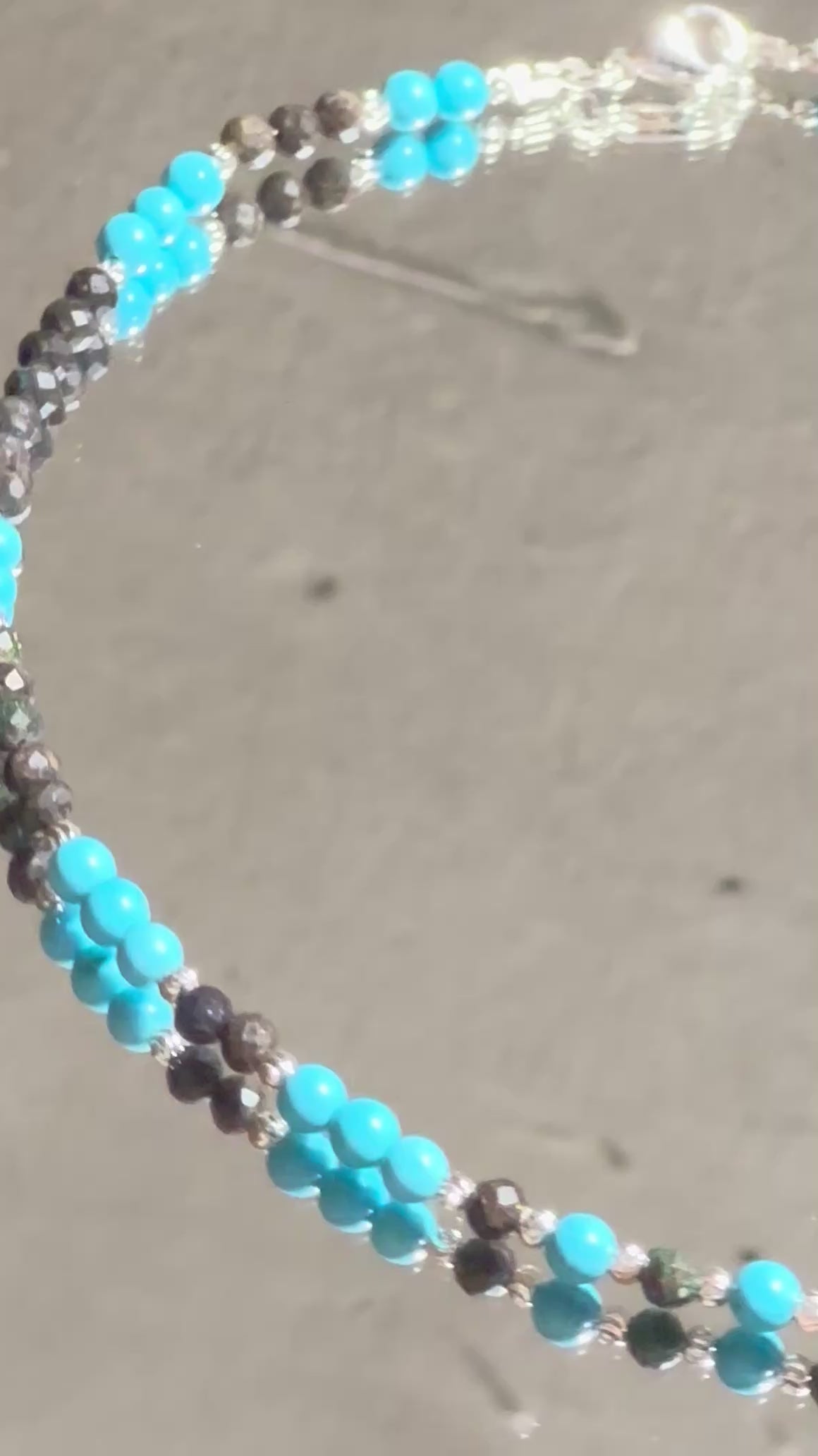 Halskette Opal & Türkis