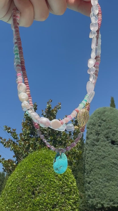 Collier Quartz rose — L’amour qui commence par soi