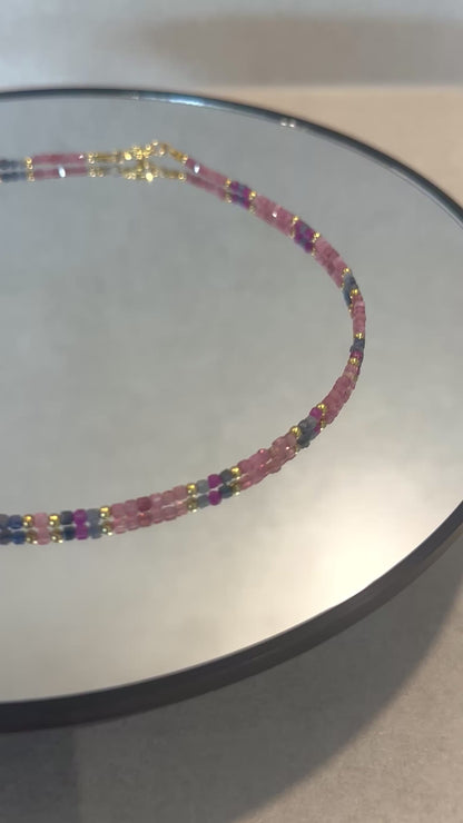 Collier Saphir & Tourmaline — Force tranquille et clarté intérieure