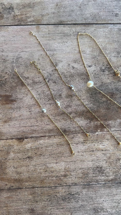 Bracelet perle de Tahiti sur Acier doré