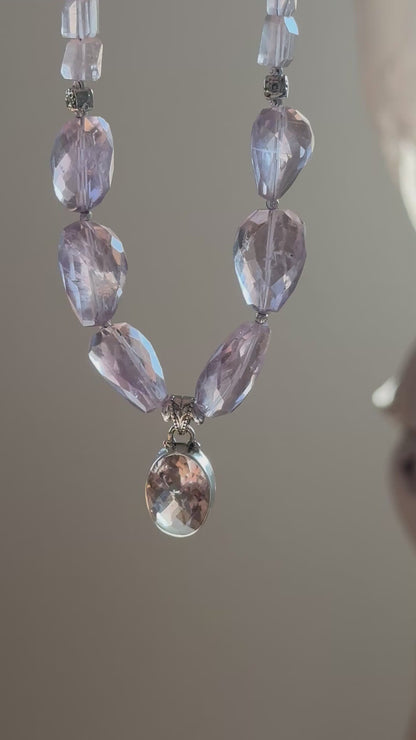 Collier Ametrine, Améthyste & Quartz rose