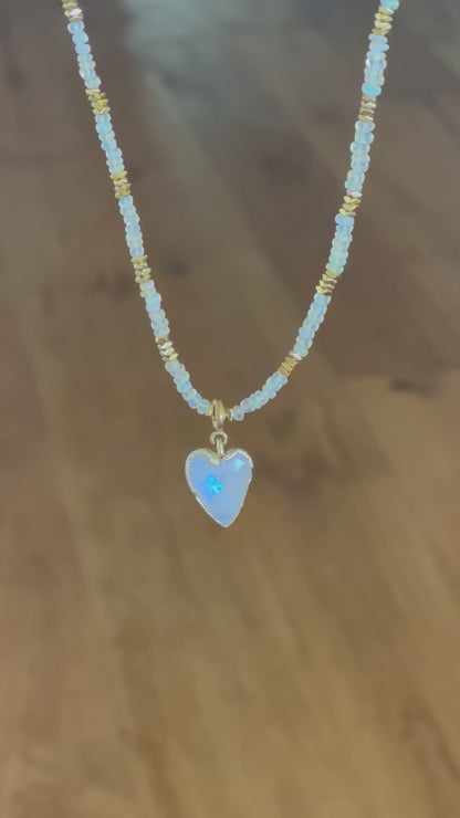 Pendentifs cœur en pierres naturelles