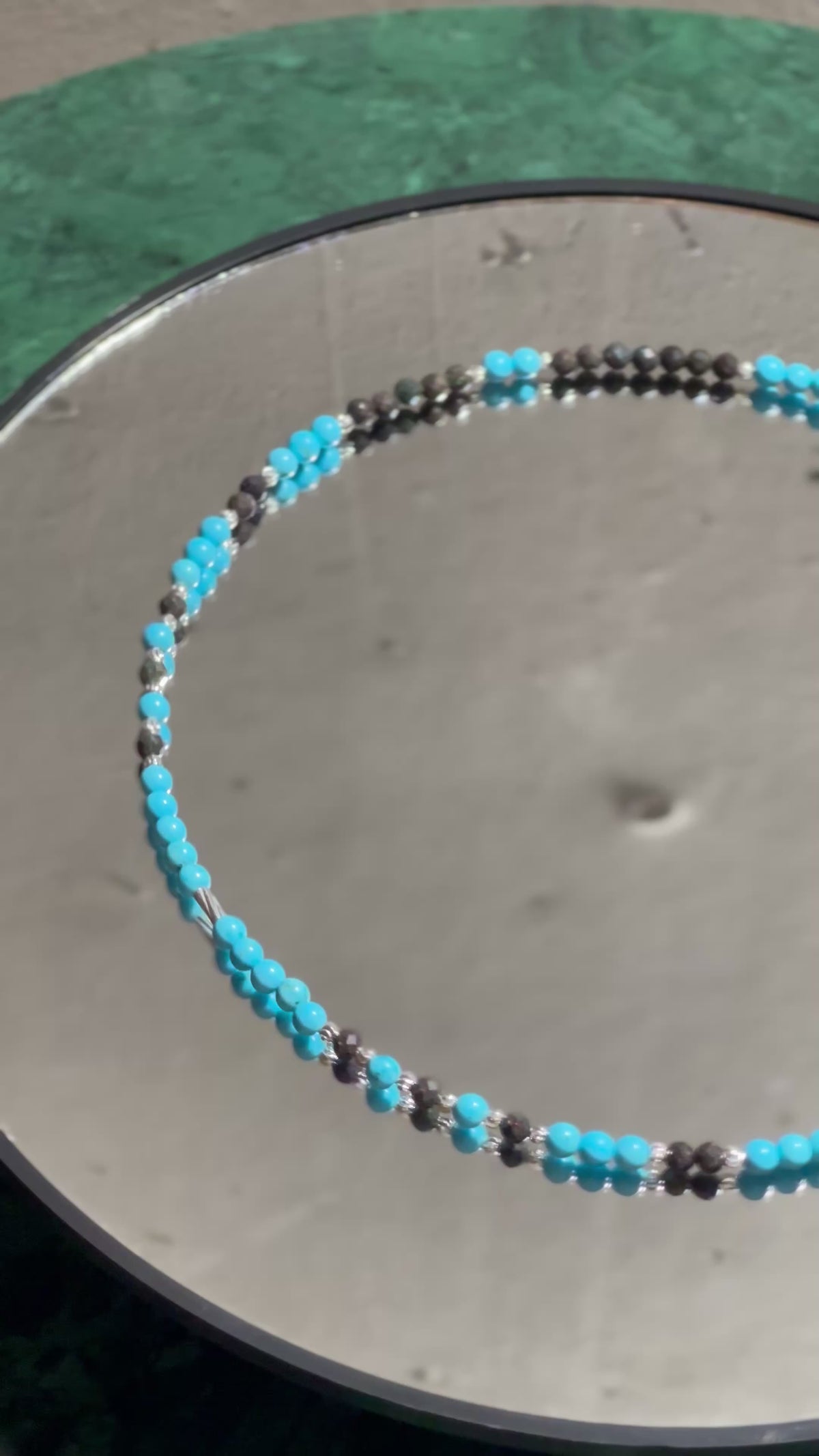 Halskette Opal & Türkis