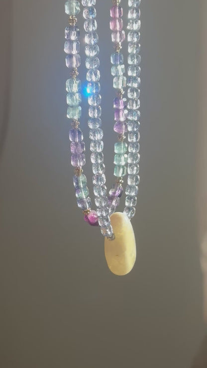 Collier Topaze & Citrine — Clarté, Vitalité et Équilibre